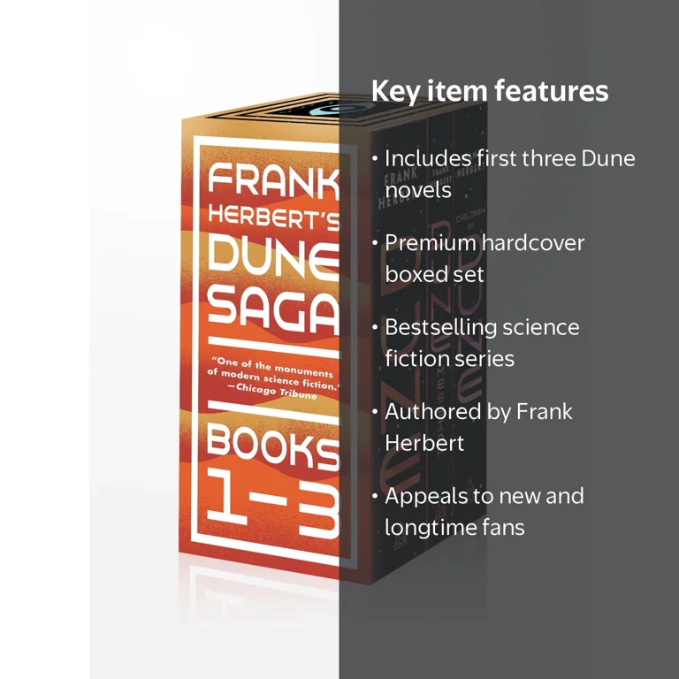 Frank Herbert Dune Saga 3-Book Boxed Set, Hardcover - Walmart.com