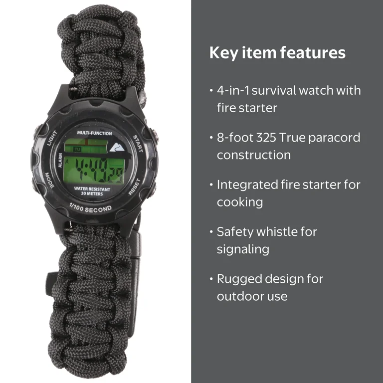 Ozark Trail® Outdoor Equipment Survival Paracord Wristwatch