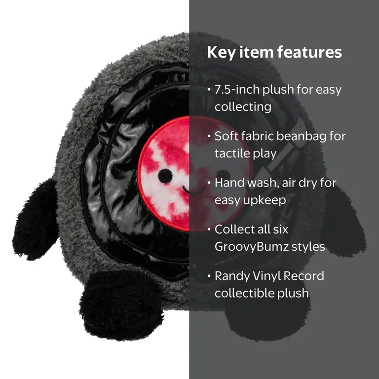 BumBumz 7.5-inch Plush - Randy the Vinyl Record Collectible