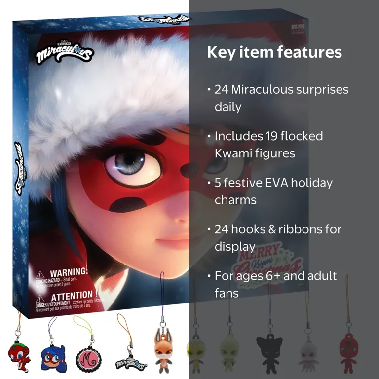 Miraculous Ladybug Ultimate Advent Kwami Calendar - 24 Days of