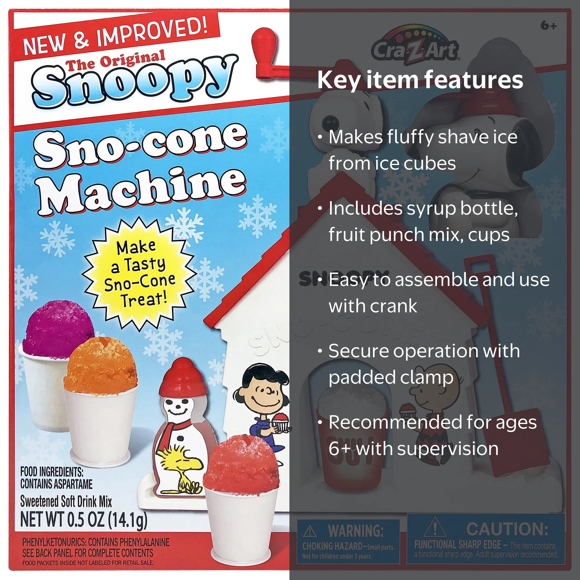 Cra-Z-Art, Snoopy Sno-Cone Maker, Kids Summer Treats - Walmart.com