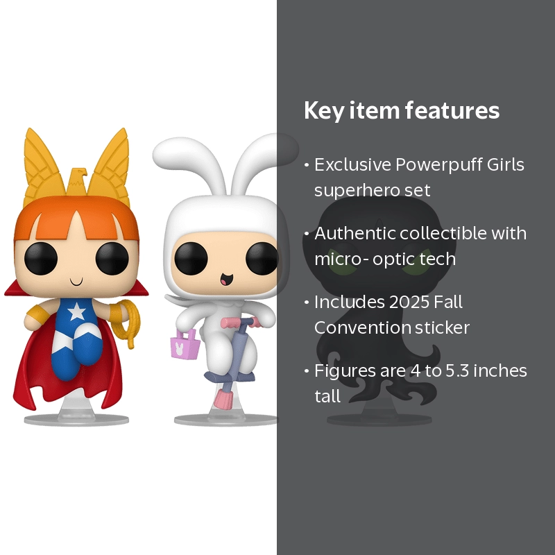 Powerpuff Girls (Glow) 3-Pack Liberty Belle POP! Harmony Bunny and