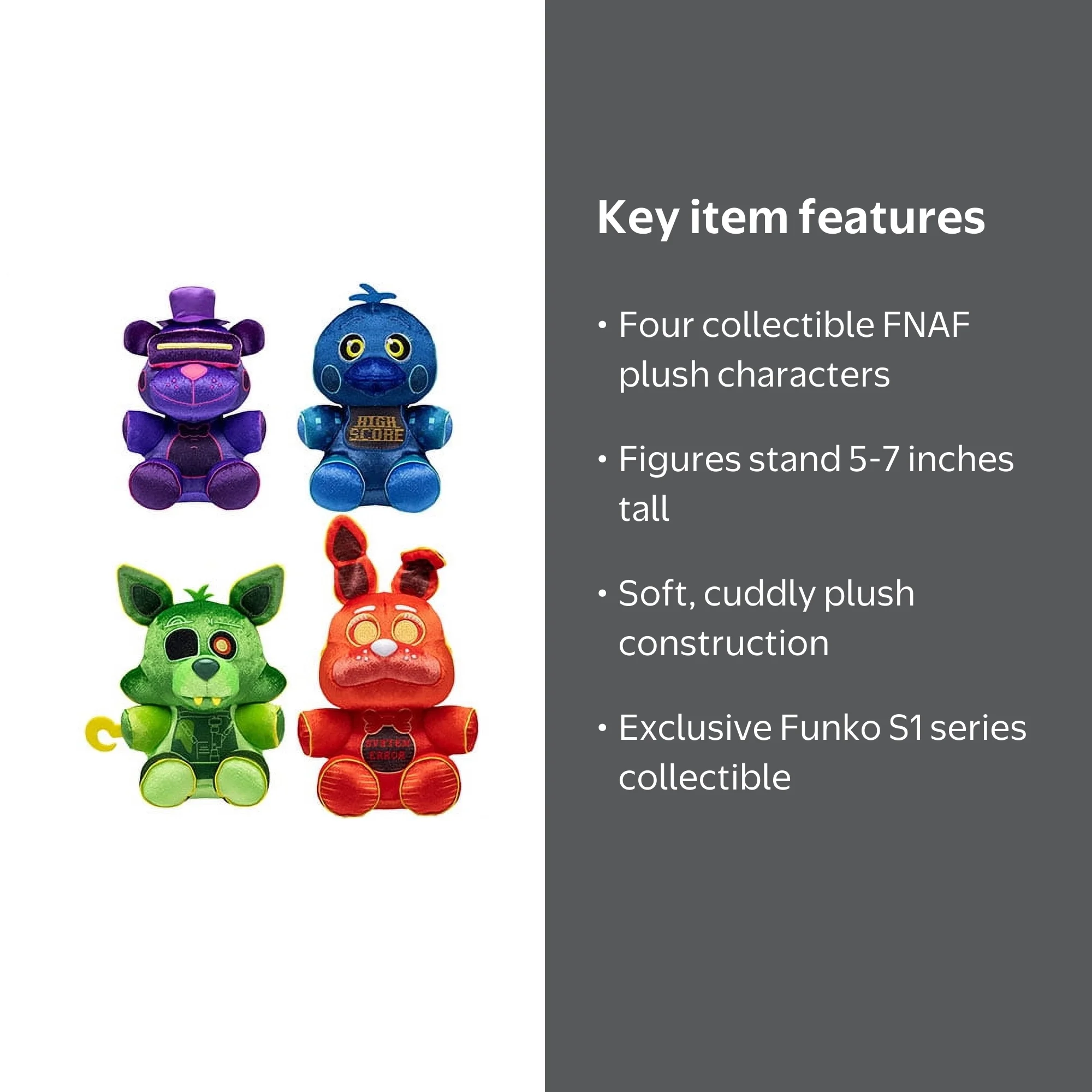 Funko FNAF Collectible Plushies Set of 4 - Five Nights at Freddy's