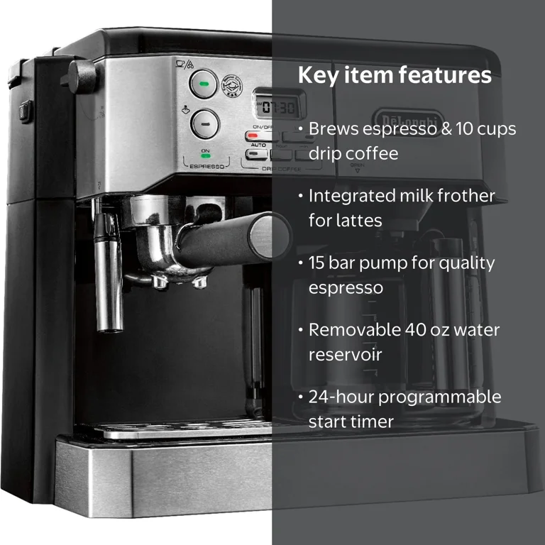 DeLonghi BCO430 Combination Pump Espresso and 10-Cup Drip Coffee