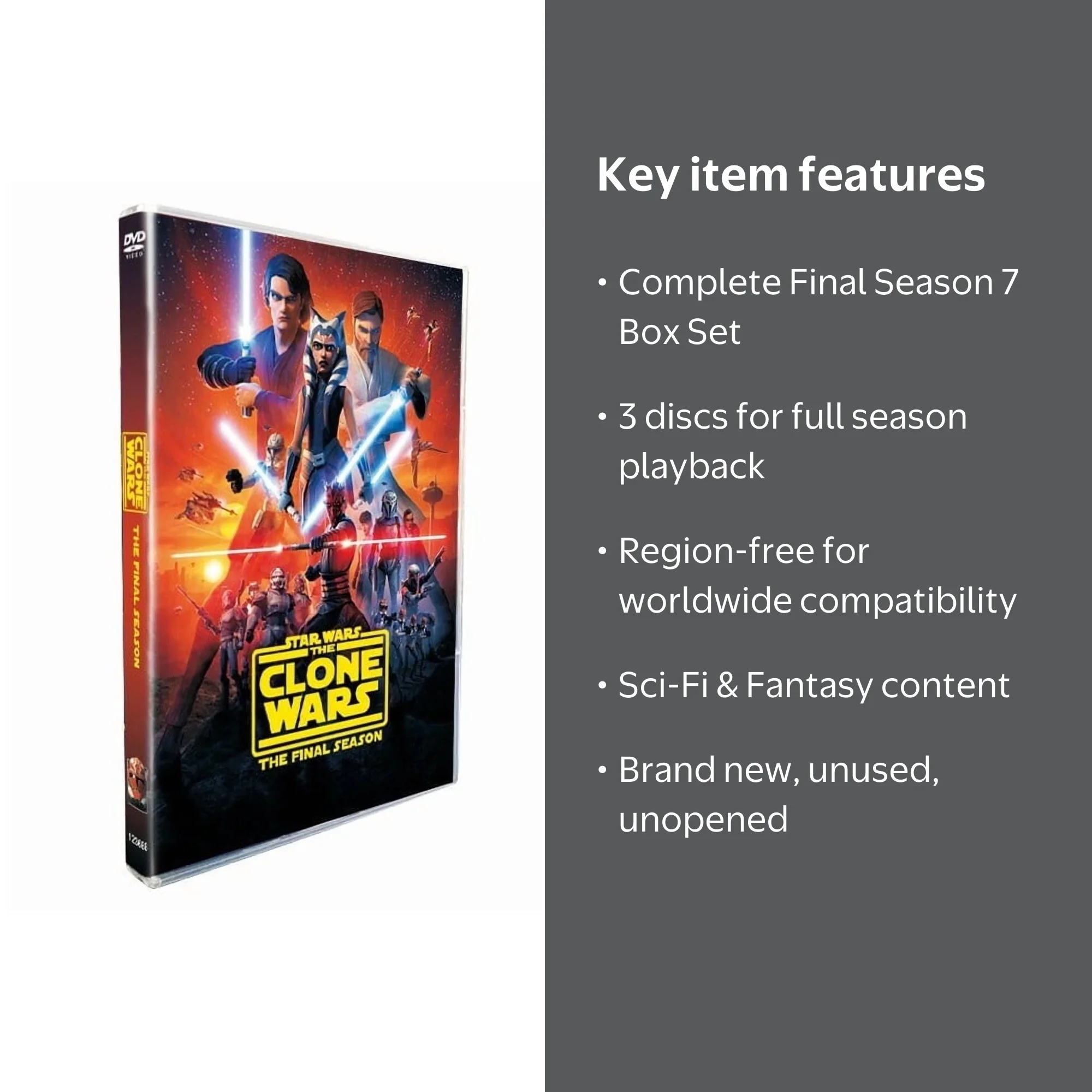 StarWars: The Clone Wars The Complete Final Season 7 (DVD 3-Disc