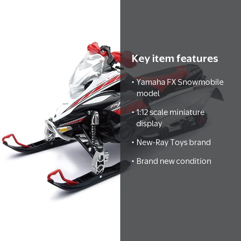 New Ray Toys Yamaha FX Snowmobile 1/12 scale, collectible model