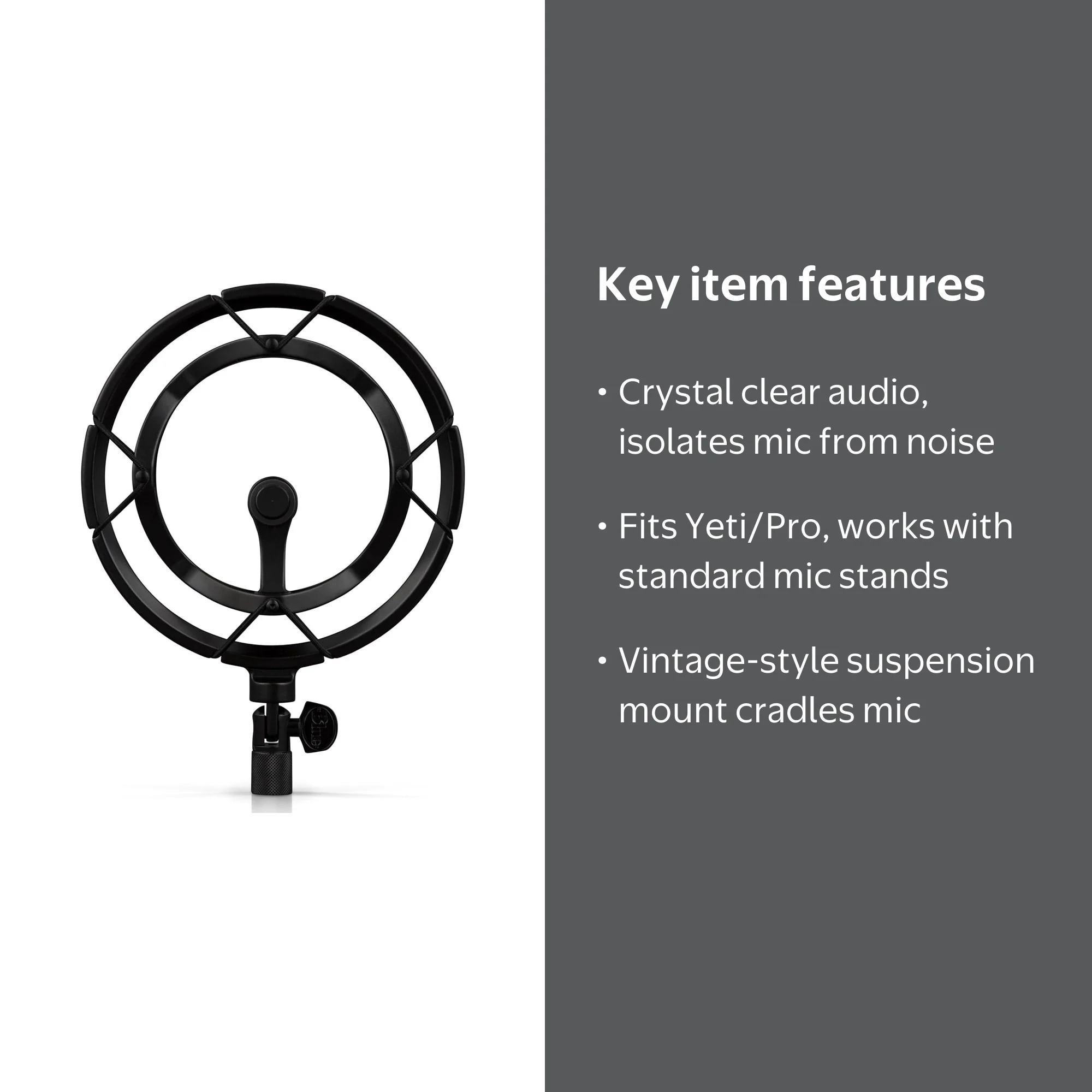 Blue Radius II Microphone Shock Mount for Yeti and Yeti Pro with