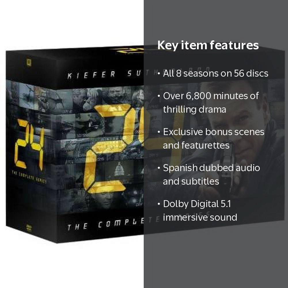 24: The Complete Series DVD, Seasons 1-8, Drama with Bonus Content