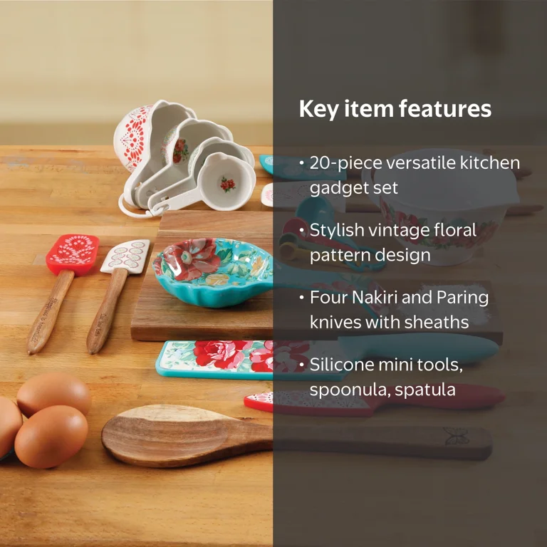 The Pioneer Woman Vintage Floral Gadget Set, 20 Piece - Walmart.com