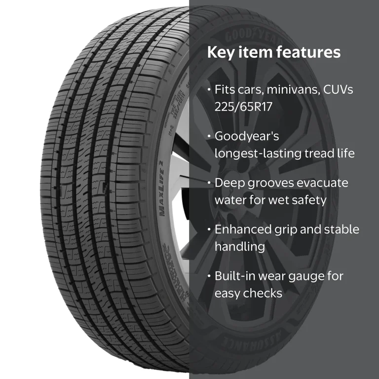 Goodyear Assurance MaxLife 2 Touring 225/65R17 102H Passenger Tire