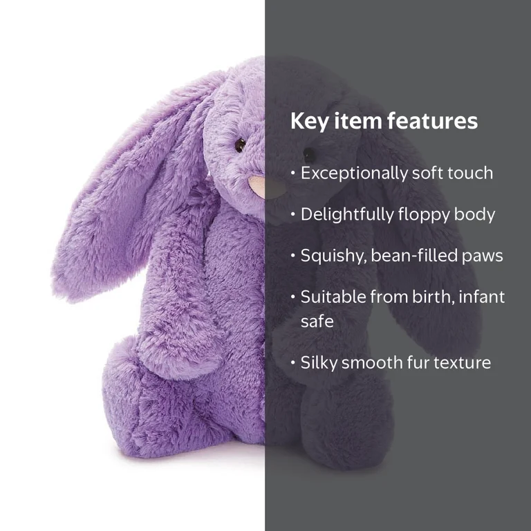 Jellycat Bashful Bunny Iris Plush, Medium - Walmart.com