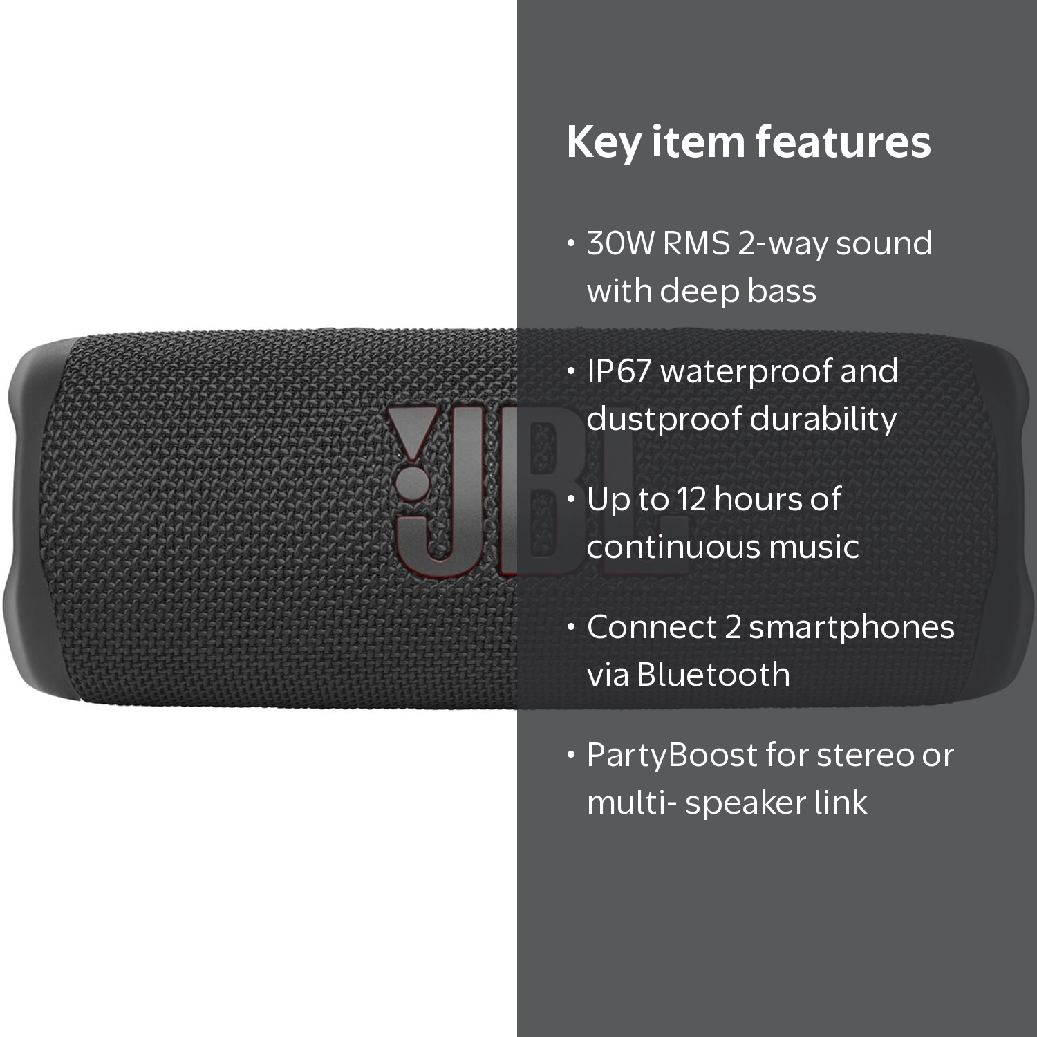 JBL FLIP6 ブラック 中古 JBL Restored Flip 6 Waterproof Portable Bluetooth Speaker Black