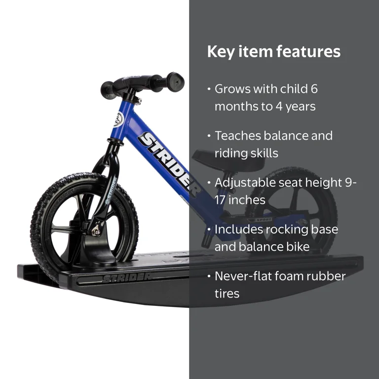 Strider Sport 2-in-1 Rocking Bike with Detachable Base - Walmart.com
