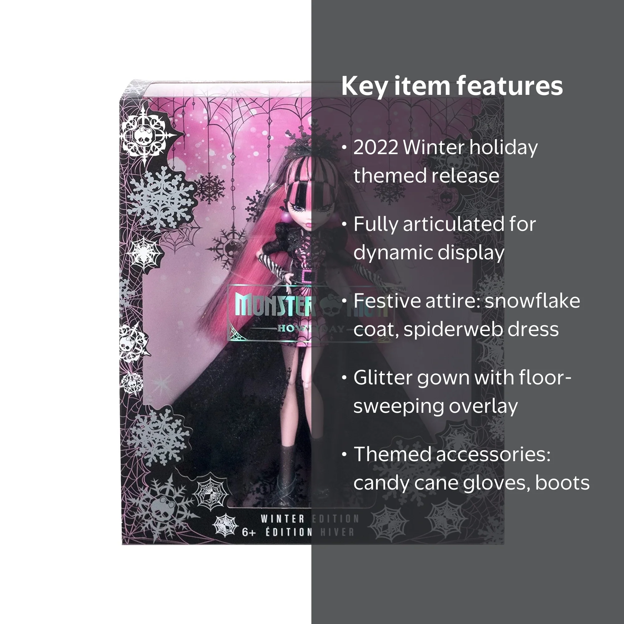 Monster High Howliday Draculaura Doll HKX67 Winter Edition