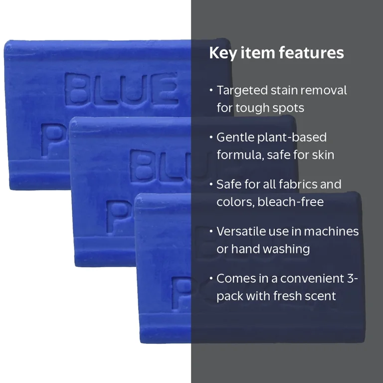 Jamaican Blue Power Vegetable Oil Laundry Soap, 3-Pack, Hand