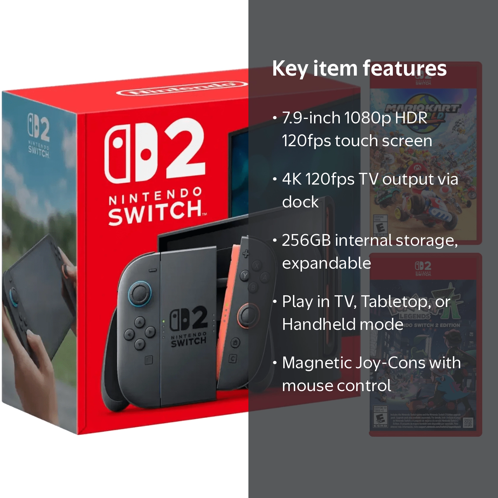 Nintendo Switch 2 Console with Mario Kart World and Pokemon