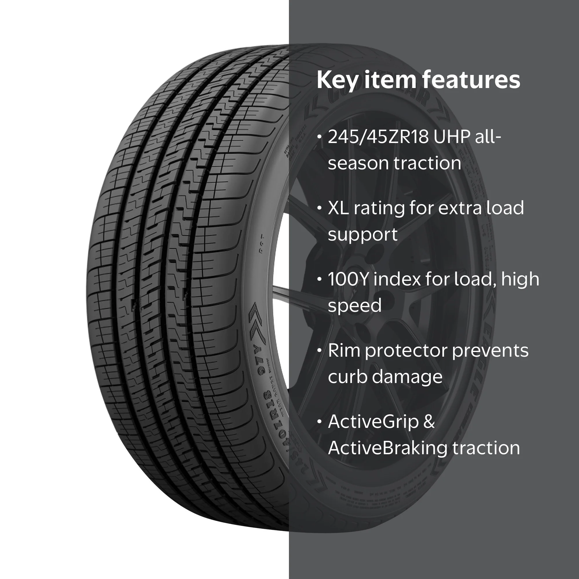Goodyear Eagle Exhilarate UHP 245/45ZR18 100Y XL Passenger Tire