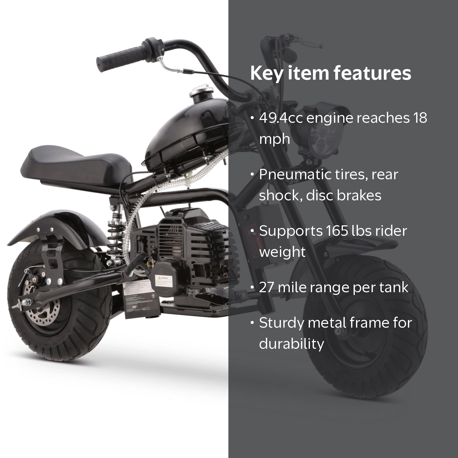 Aoemoe Gas Mini Chopper Bike, DB003 Model 49.4 CC 2-Stroke Dirt