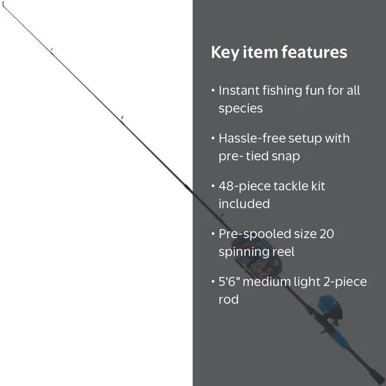 SOUTH BEND5.2ft ルアーロッド （グラス） South Bend Ready 2 Fish All Species Freshwater Spinning Rod and