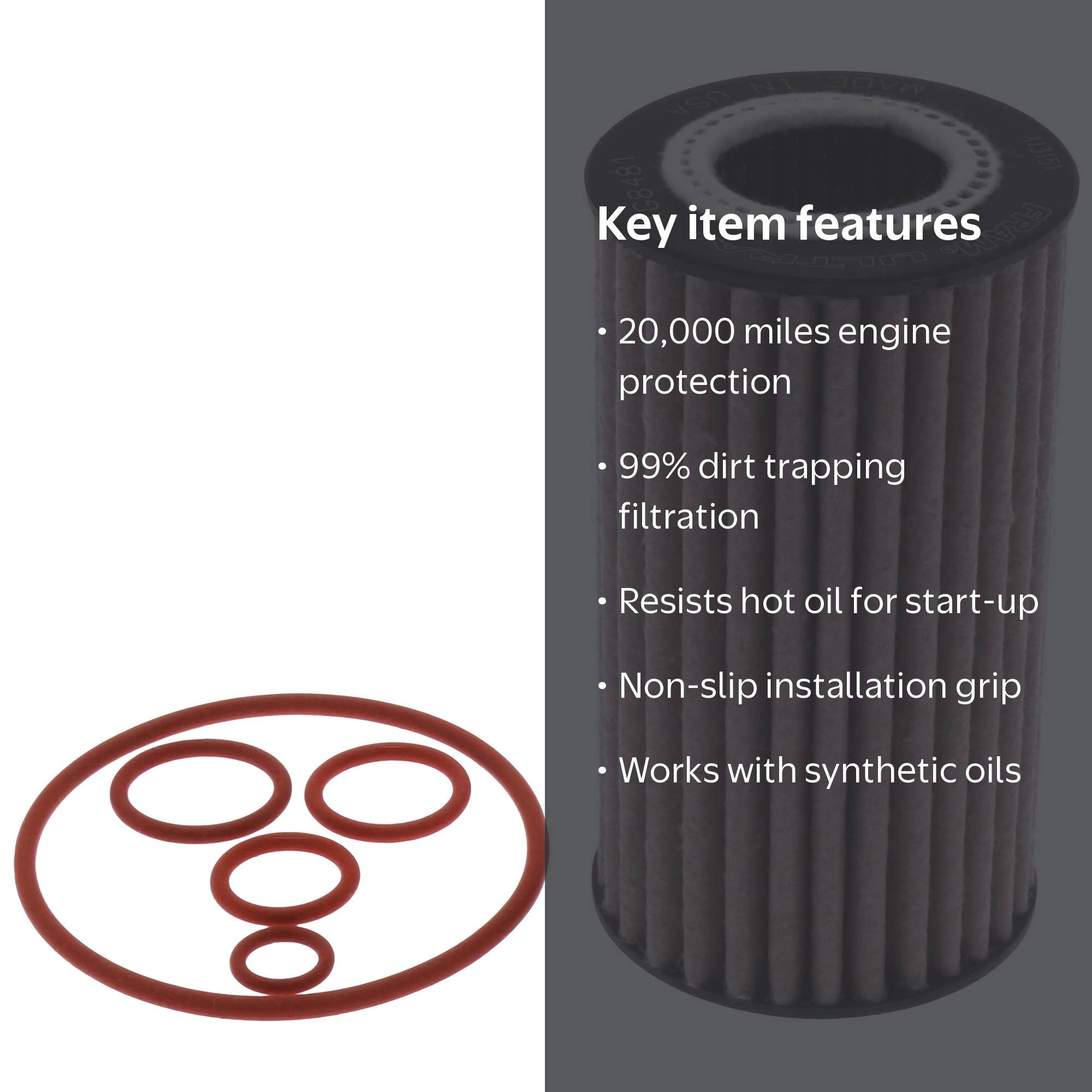 FRAM Xtended Guard Oil Filter, XG8481, 20K Mile Engine Protection