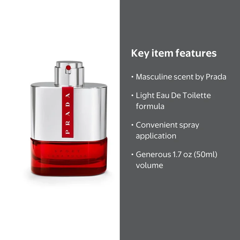 Prada Luna Rossa Sport, Men's Eau De Toilette Spray, Perfume
