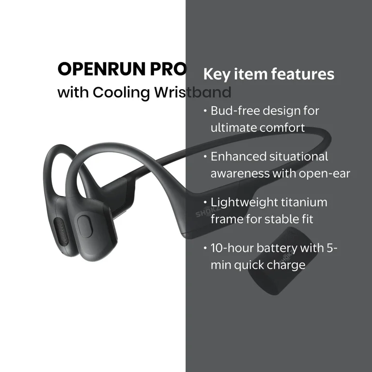 Shokz OpenRun Pro Bone Conduction Bluetooth Headphones for Sports