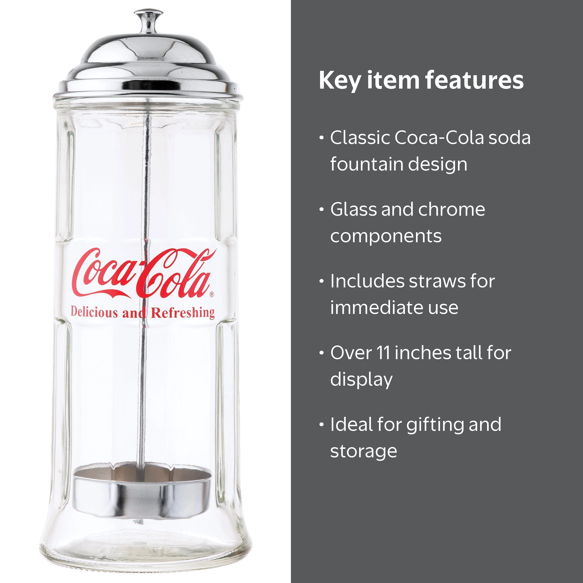 TableCraft Coca-Cola Straw Dispenser - Walmart.com