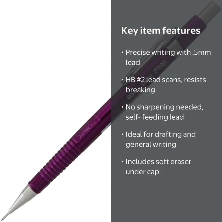 Pentel Sharp Mechanical Pencil, .5mm, Metallic Purple - Walmart.com