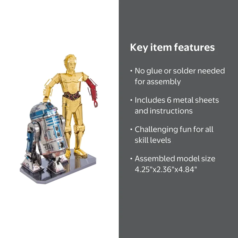 Fascinations Metal Earth 3D Model Kit Star Wars R2-D2 & C-3PO Box