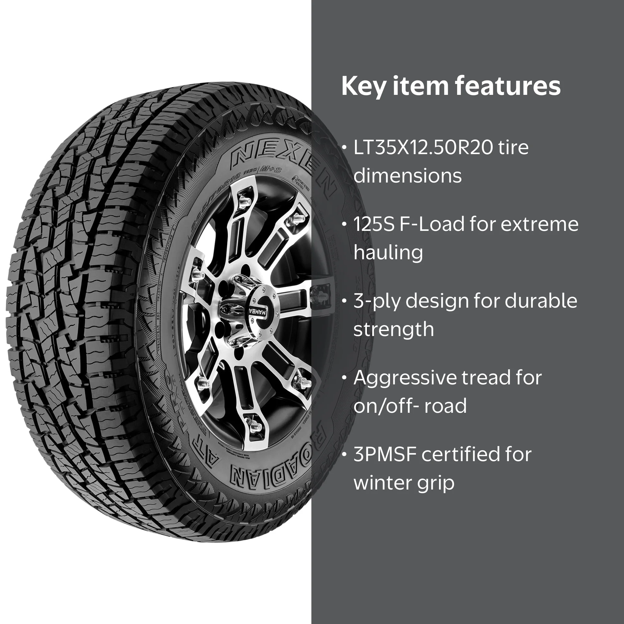 Nexen Roadian AT Pro RA8 All Terrain LT35X12.50R20 125S F SUV