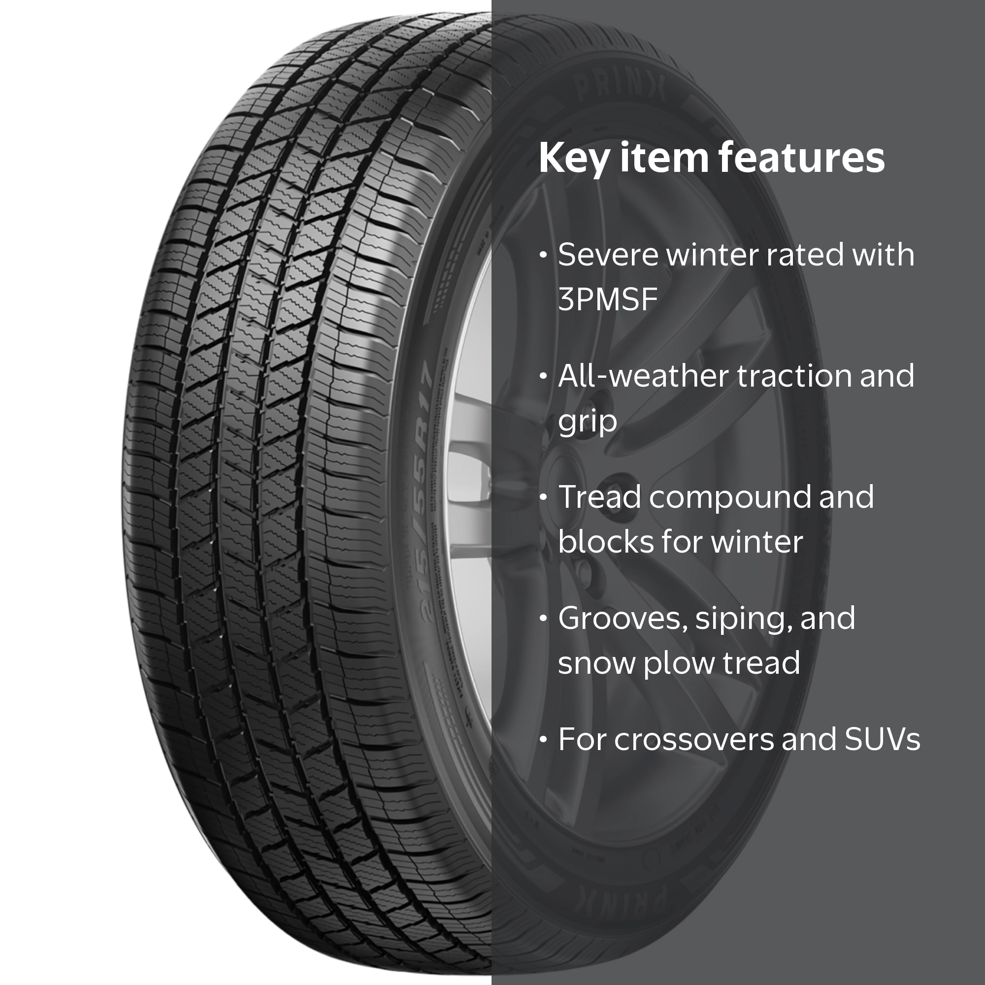 Prinx HiSeason 4S HS1 All Season 225/55R17 97V SUV/Crossover Tire