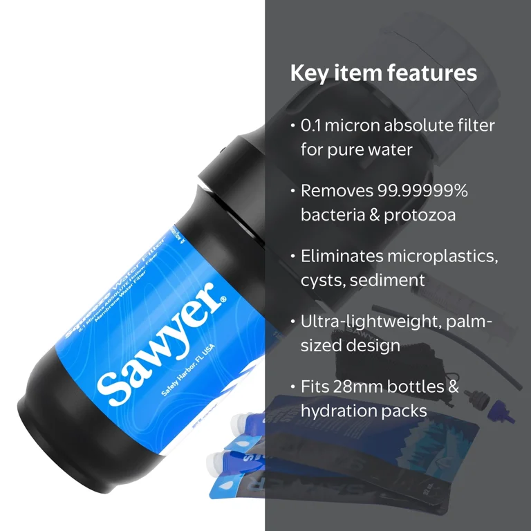 Sawyer Products Mini Water Filtration System, Emergency Purifier