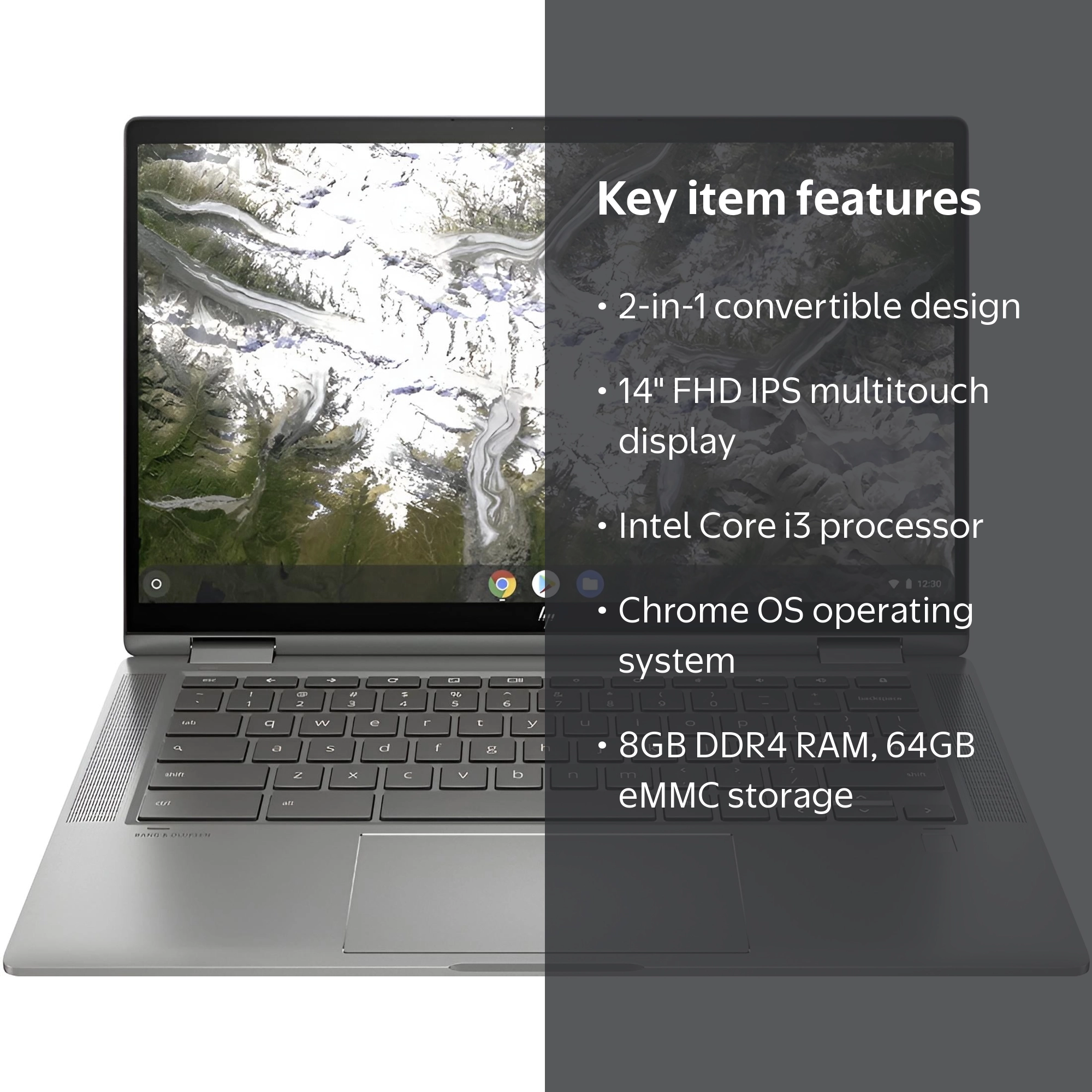 HP, x360 Chromebook, 14in Touchscreen, Silver, 8GB RAM - Walmart.com