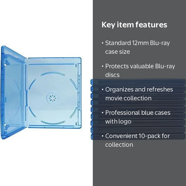 Standard 12MM Blu Ray Replacement Cases for Movie Collection