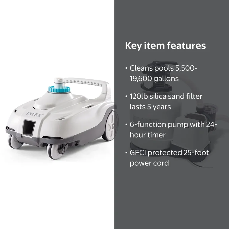 maripooh　1001 Intex ZX100 Automatic Pressure Side Pool Cleaner with Pool Sand