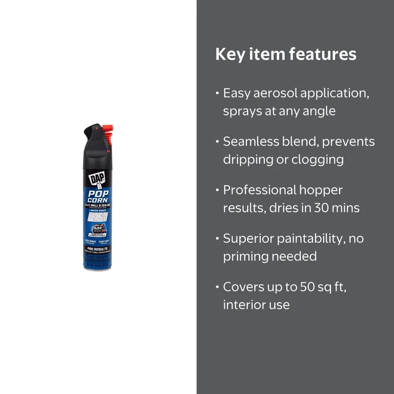 DAP White Water-Based Popcorn Ceiling Spray Texture 20 oz