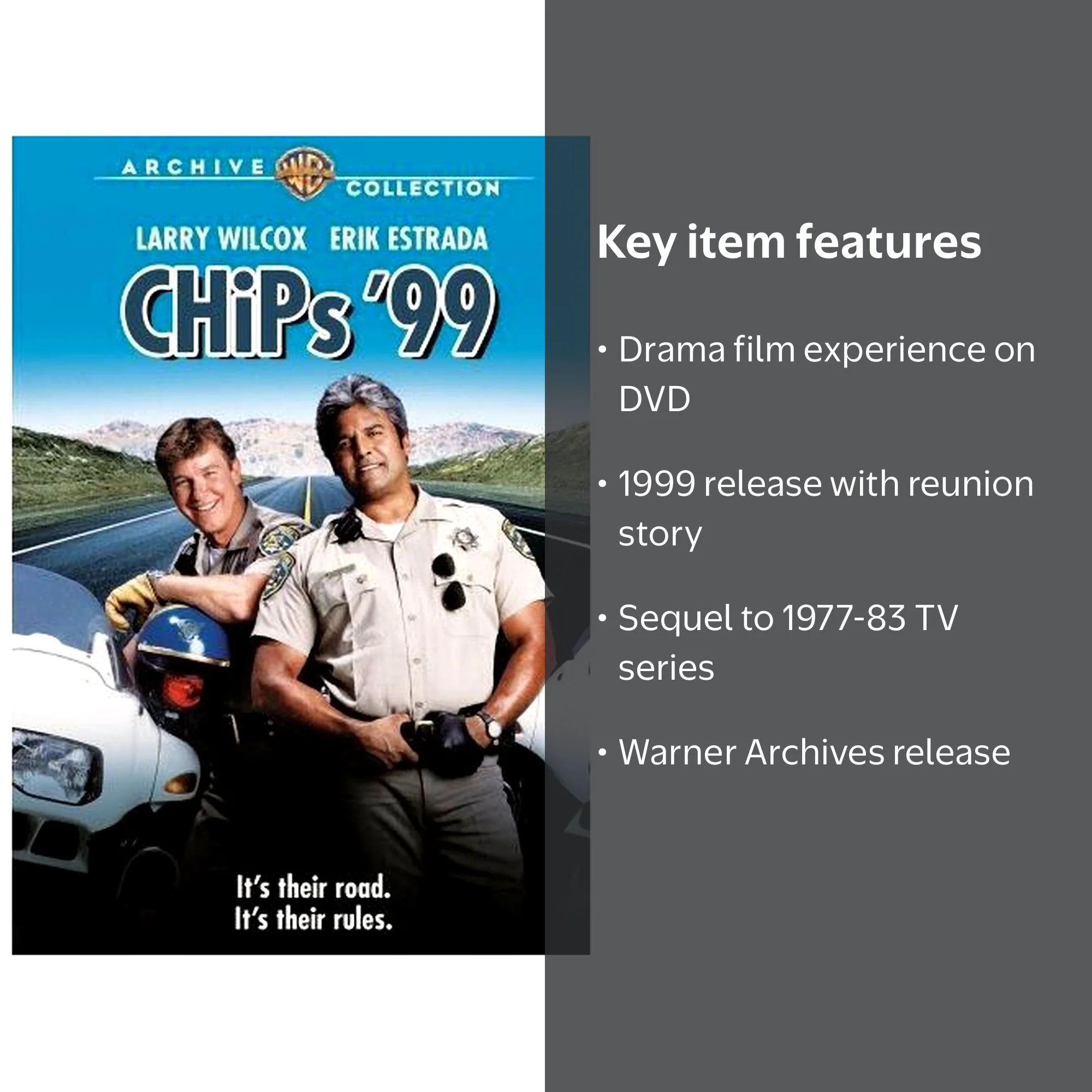 Warner Bros, Drama DVD, CHiPs ‚Äô99, 15-Year Reunion - Walmart.com