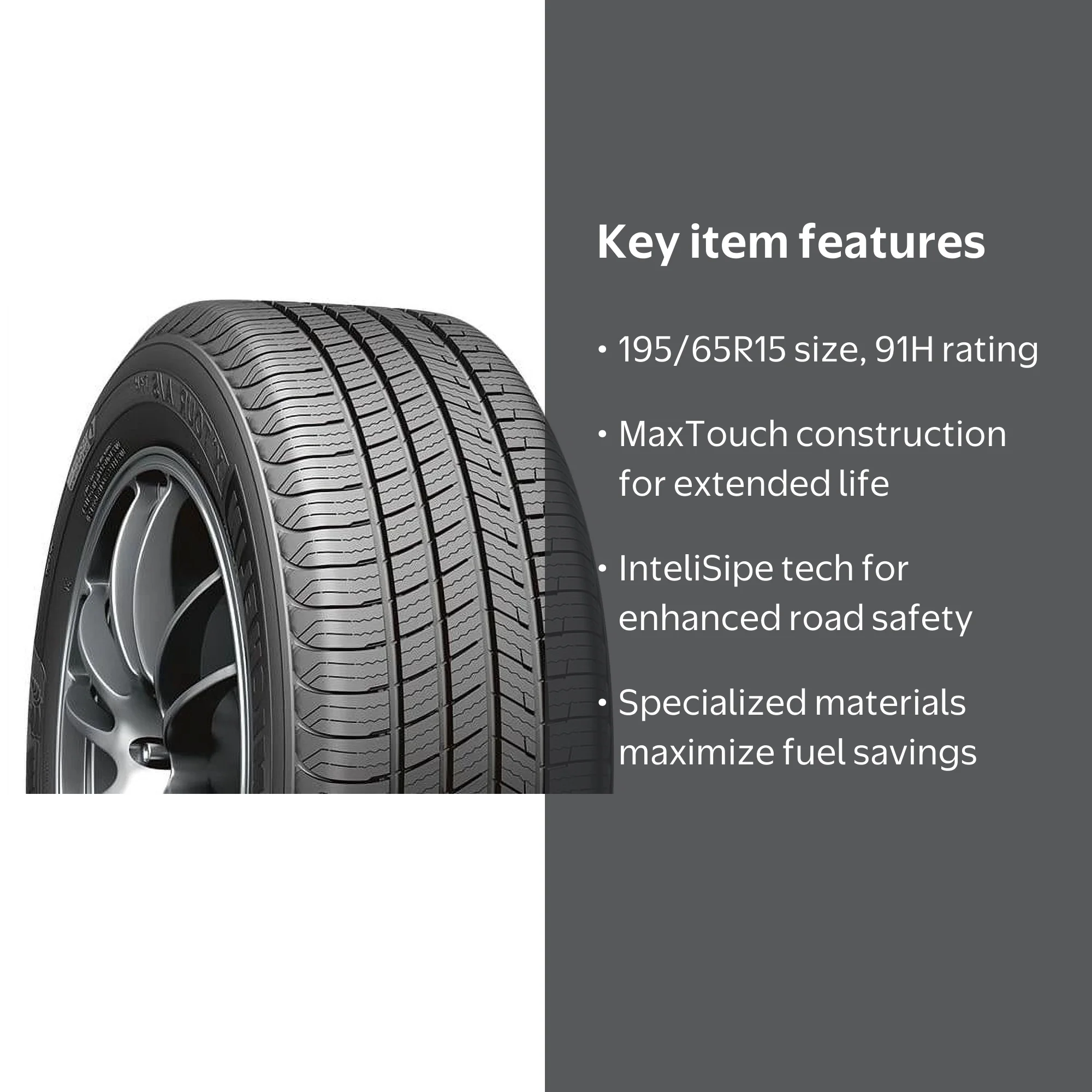 Michelin X Tour AS T + H 195/65R15 91H Tire Fits: 2013-15 Honda
