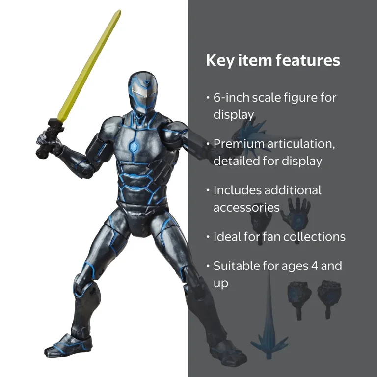 Marvel, Collectible Action Figure, 6-inch Iron Man Toy, Stealth
