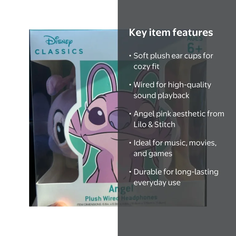 Disney Classics Angel Plush Wired Headphones - Walmart.com