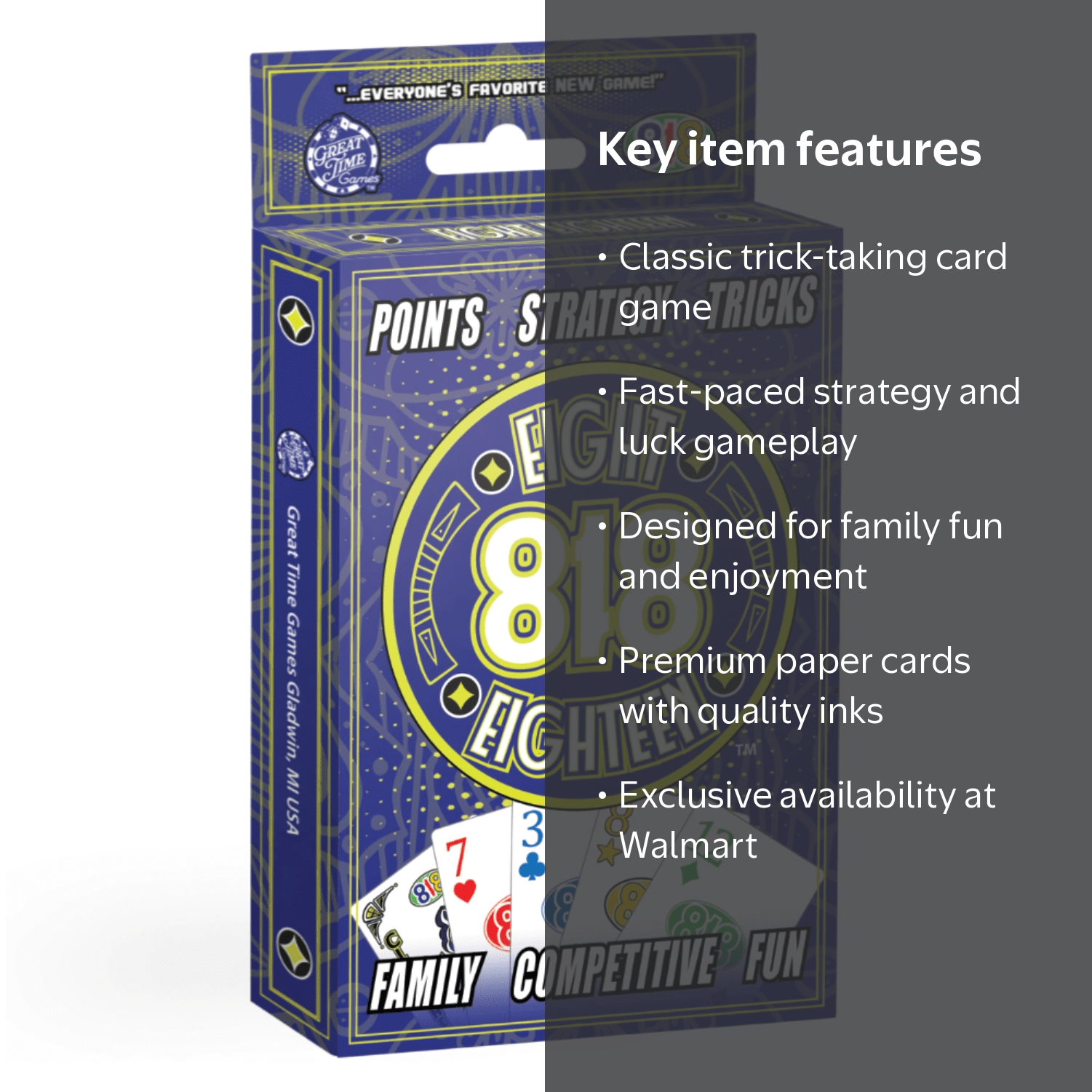 818 (Eight Eighteen) New Classic Trick Taking Card Game, by Great