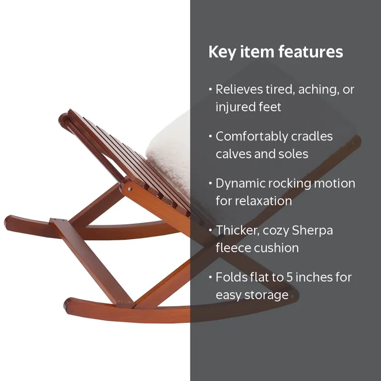 Fox Valley Traders, Deluxe Foldable Rocking Footrest, Adjustable