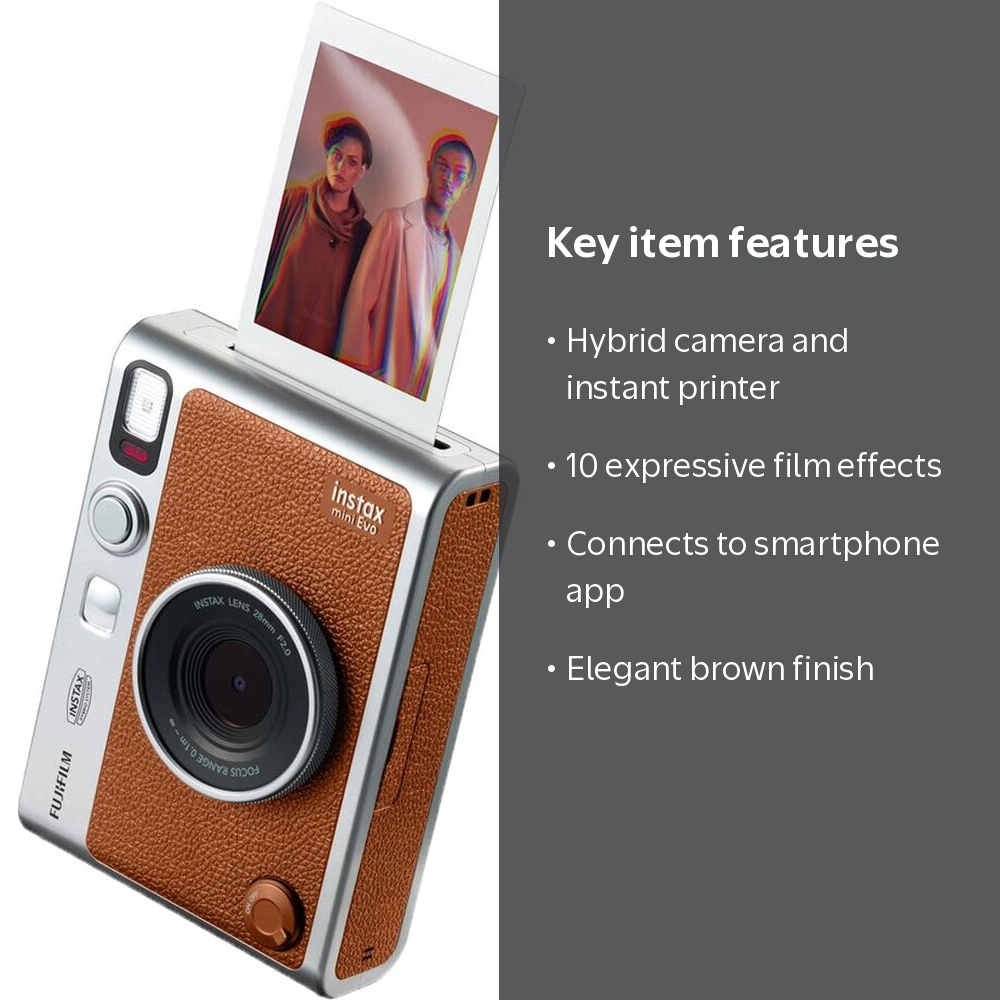 Fujifilm instax mini EVO Hybrid Instant Camera, 10 Film Effects