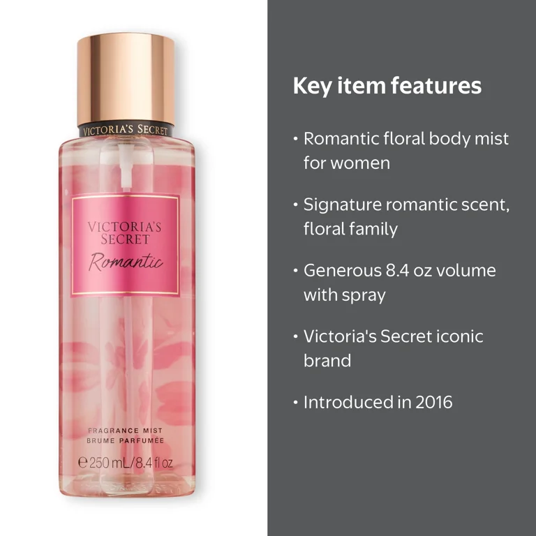Victoria's Secret Romantic Body Mist, Pink Petals and Sheer Musk