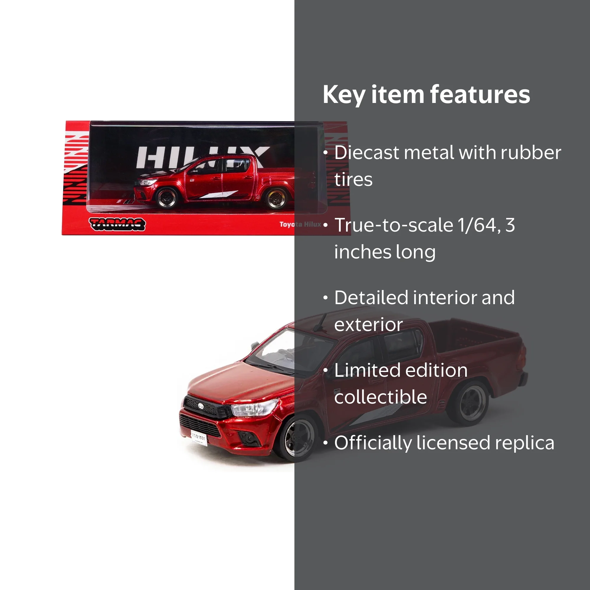 Toyota Hilux Pickup Truck RHD (Right Hand Drive) Red Metallic