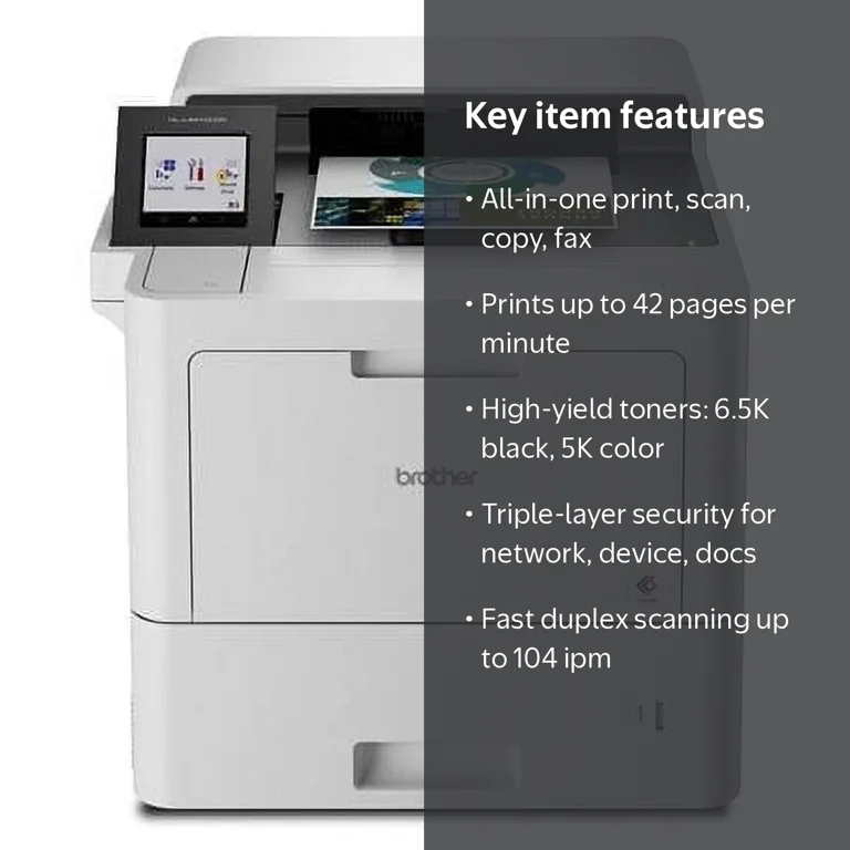 Brother, Enterprise Color Laser All-in-One Printer, Letter, White
