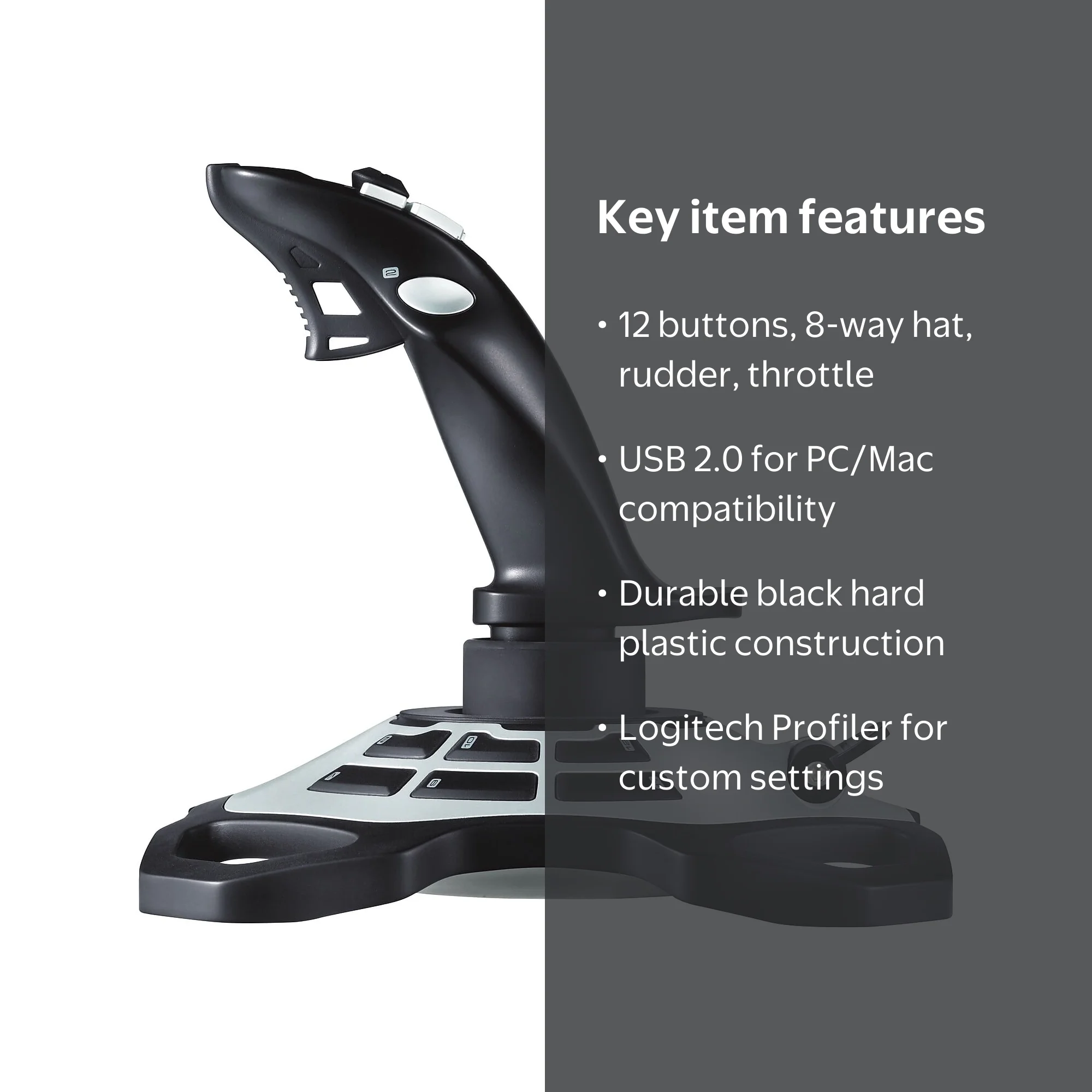 Logitech Extreme 3D Pro Joystick - PC Gaming Flight Gamepad