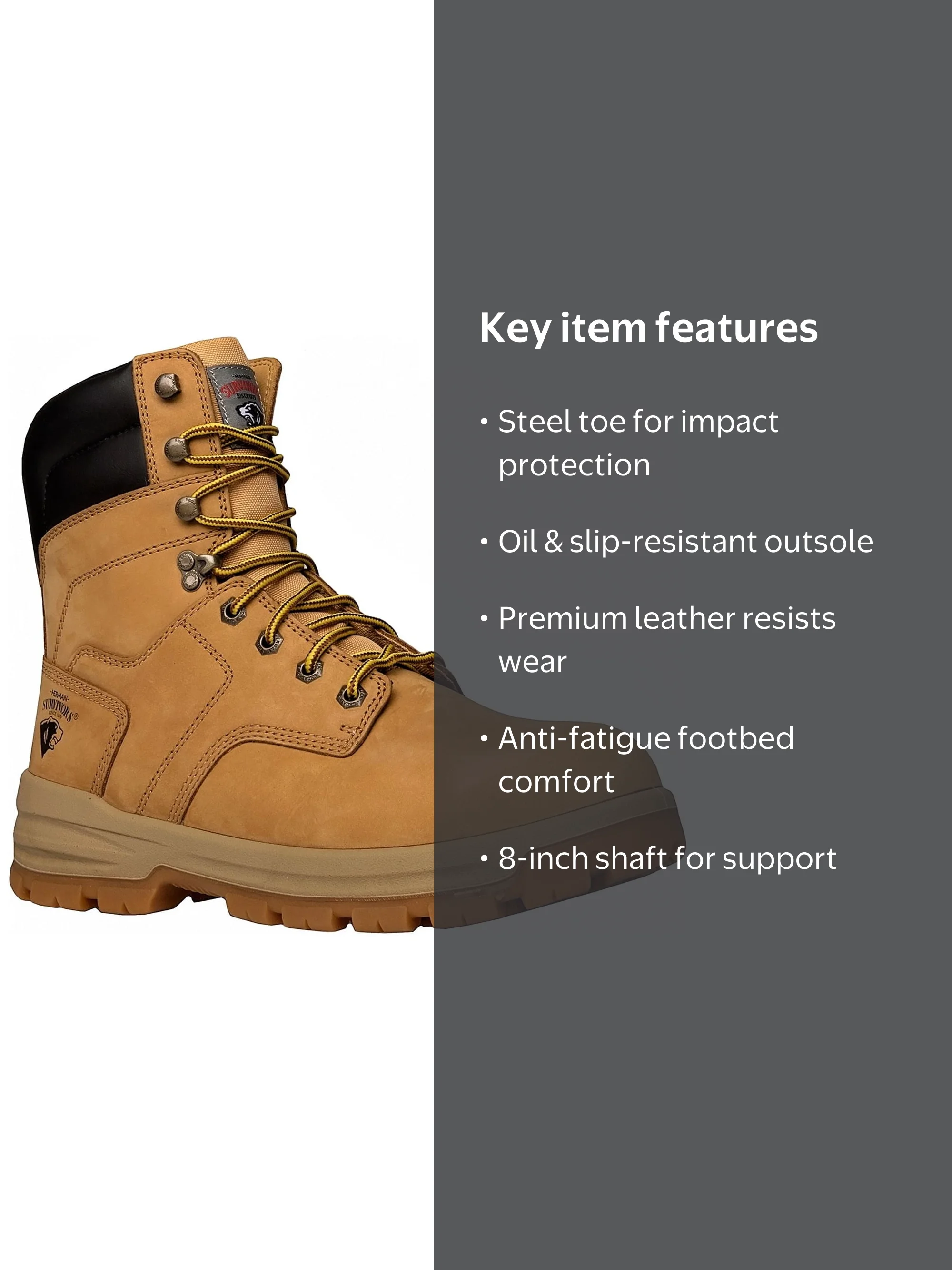Herman Survivors Men's Grizzly 8