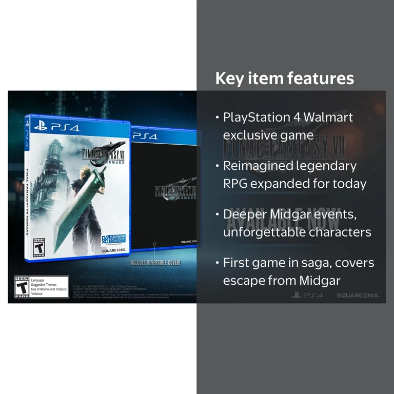 Pre-Owned Walmart Exclusive: Final Fantasy VII Remake, Square Enix