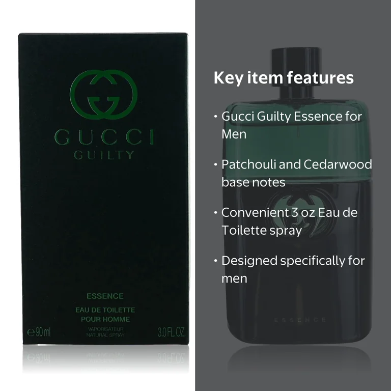 Gucci, Guilty Essence Men's Eau de Toilette Spray, 3 oz